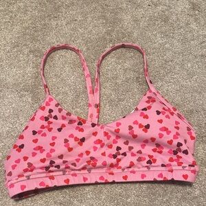 Fleo Pink Heart Sports Bra